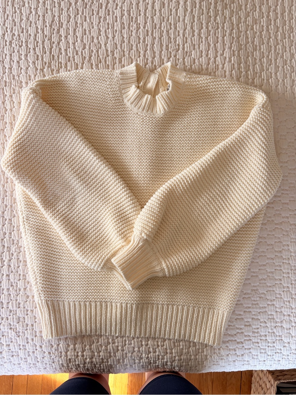 Alex Mill Cream Button-back Cotton Sweater - Women
